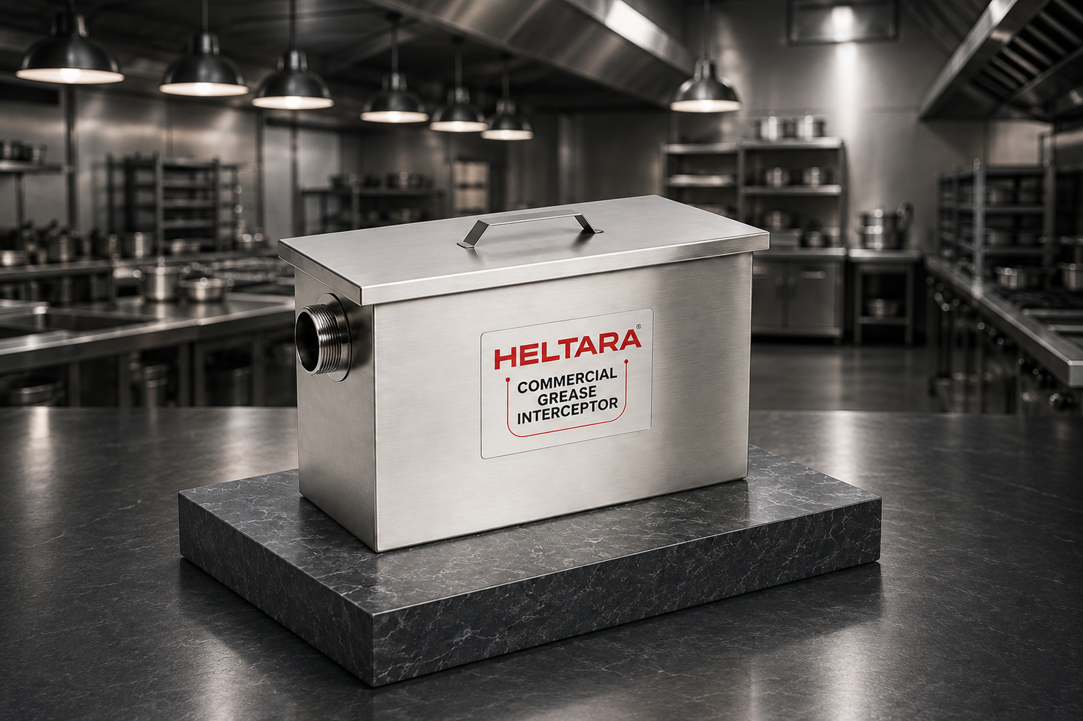 HELTARA Industrial Stainless Steel Grease Trap Interceptor