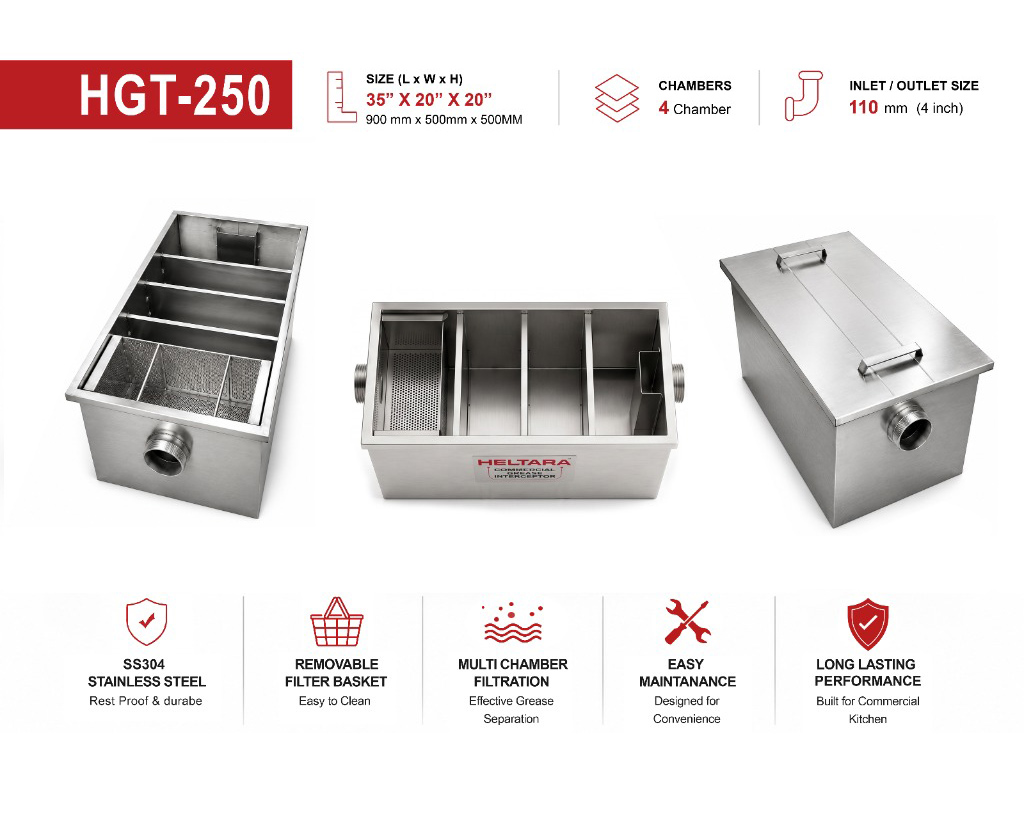 HELTARA HGT-250 Grease Trap